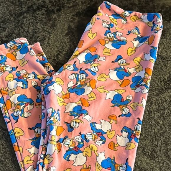 Disney Pink Donald Duck Leggings Lularoe - Picture 5 of 5